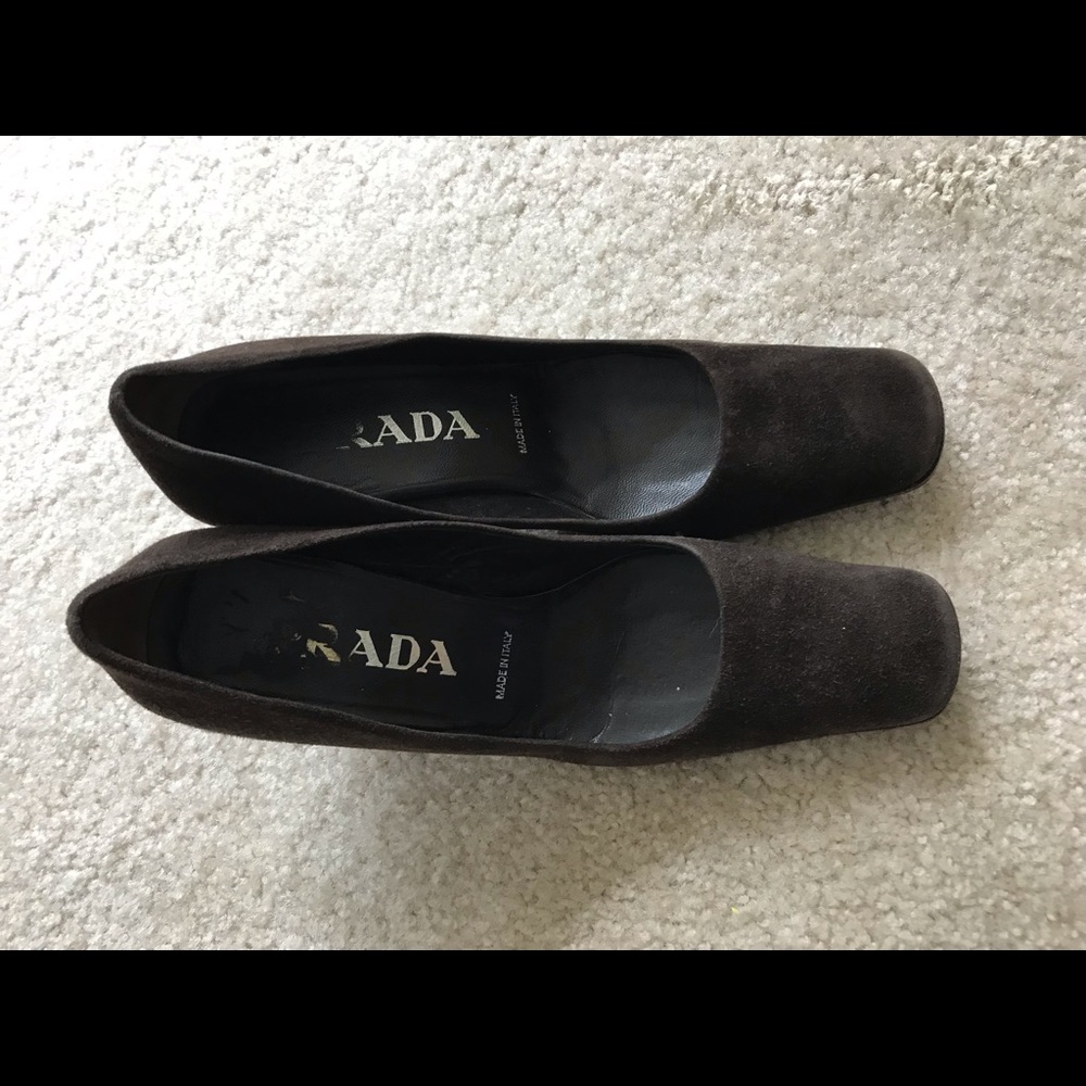 Prada brown heels, size 5.5/35.5